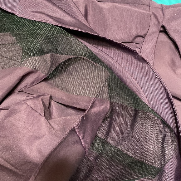 Plum colored dress with silver beads. Cut out back and pockets. - Picture 7 of 8